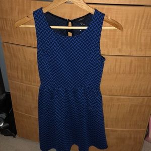 Black and blue formal dress